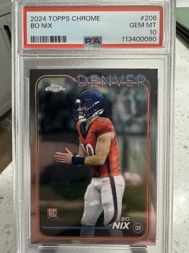 2024 Topps Chrome - Rookies Bo Nix #206 (RC)