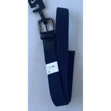 Nike Braided Stretch Belt Men Medium 34-36 Navy Blue Woven Golf Athletic
