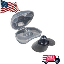 2x Silicone Nipple Shields for Breastfeeding w/ Case Nursing Protector