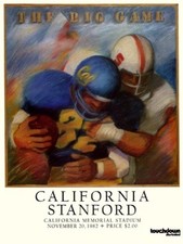 The Big Game California Stanford Football Program Cover On 12x8in Metal Sign