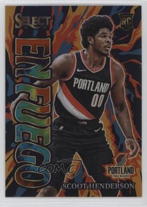 2023-24 Panini Select En Fuego Tie-Dye Prizm /25 Scoot Henderson #9 Rookie RC