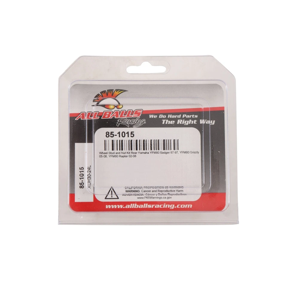 New All Balls Wheel Stud and Nut Kit 85-1015 for Yamaha YFM80 Grizzly 05-08 - Imagem 4 de 4