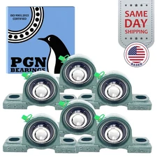 (6) UCP204-12 Solid Base Pillow Block Bearing 3/4" Bore Self Aligning