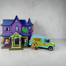 Playmobil Scooby-Doo Mystery Mansion Haunted Mystery Machine Van Figs Incomplete
