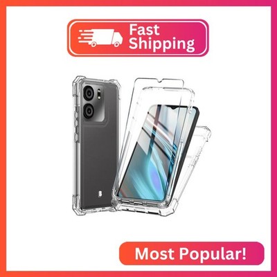 Mocotto for BLU View 5 Phone Case with Tempered Glass Screen Protector,Slim Soft
