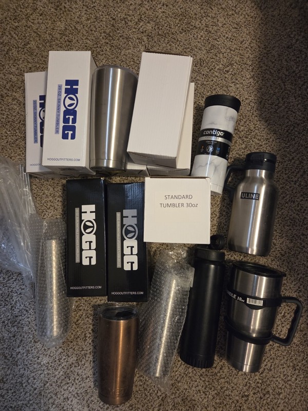 Hogg Tumblers Plus Others For Subliminatiom And Other Crafts
