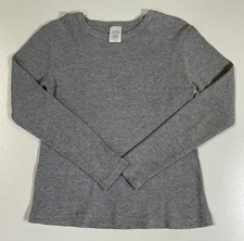 Vintage Rapizzi’s Grey Waffle Knit Long Sleeve Sz S/M Made In USA Distressed 90s