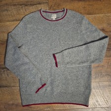 J.Crew Rugged Merino Wool Blend Gray Crewneck Sweater Men  s Medium
