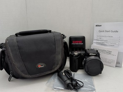 Nikon COOLPIX L110 12.1MP 15x Zoom Digital Camera W/Case And Accessories 