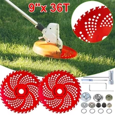 9"x36 Teeth Carbide Tipped Blade Kit for Brush Cutter Weed Eater Trimmer 2 Pack