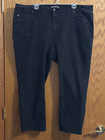 WOMAN WITHIN CROPPED BLACK JEANS SIZE 22W — photo 1