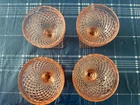 Vtg Pink Anchor Hocking Miss America, 4 Champagne Tall Sherbet  Depression Glass