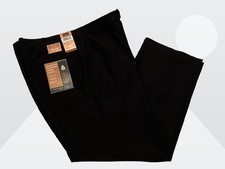 Haggar Men's Black Essential Comfort Microfiber No Iron Dress Pants Size 38x29