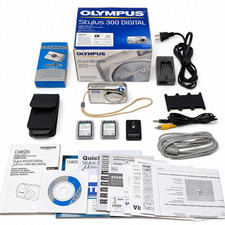 Olympus Stylus 300 Digital Camera CCD Bundle Box Manual 128MB xD Tested