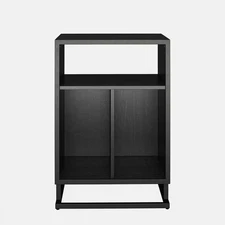 Regal 19 in. W, Rectangle, Turntable Stand, Engineered Wood Top in Black Oak