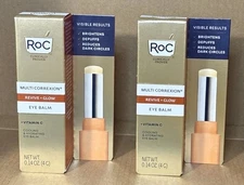 RoC Multi Correxion Revive + Glow Eye Balm- 0.14 oz (4g)  2 Pack! NIB