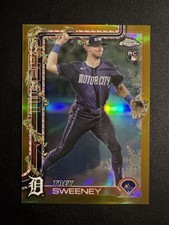Trey Sweeney RC 2025 Topps Holiday - Gold Chrome Refractor #16/50- #HC172 Tigers
