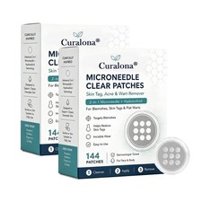 New Curalona Microneedle Patches 144pcs, Skin Tag Wart Acne Remover Patches
