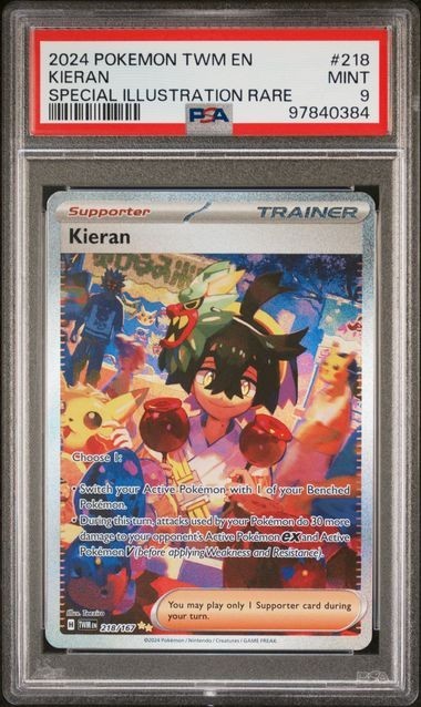KIERAN (2024) TWILIGHT MASQUERADE - 218/167 (SPECIAL ILLUSTRATION RARE) PSA 9