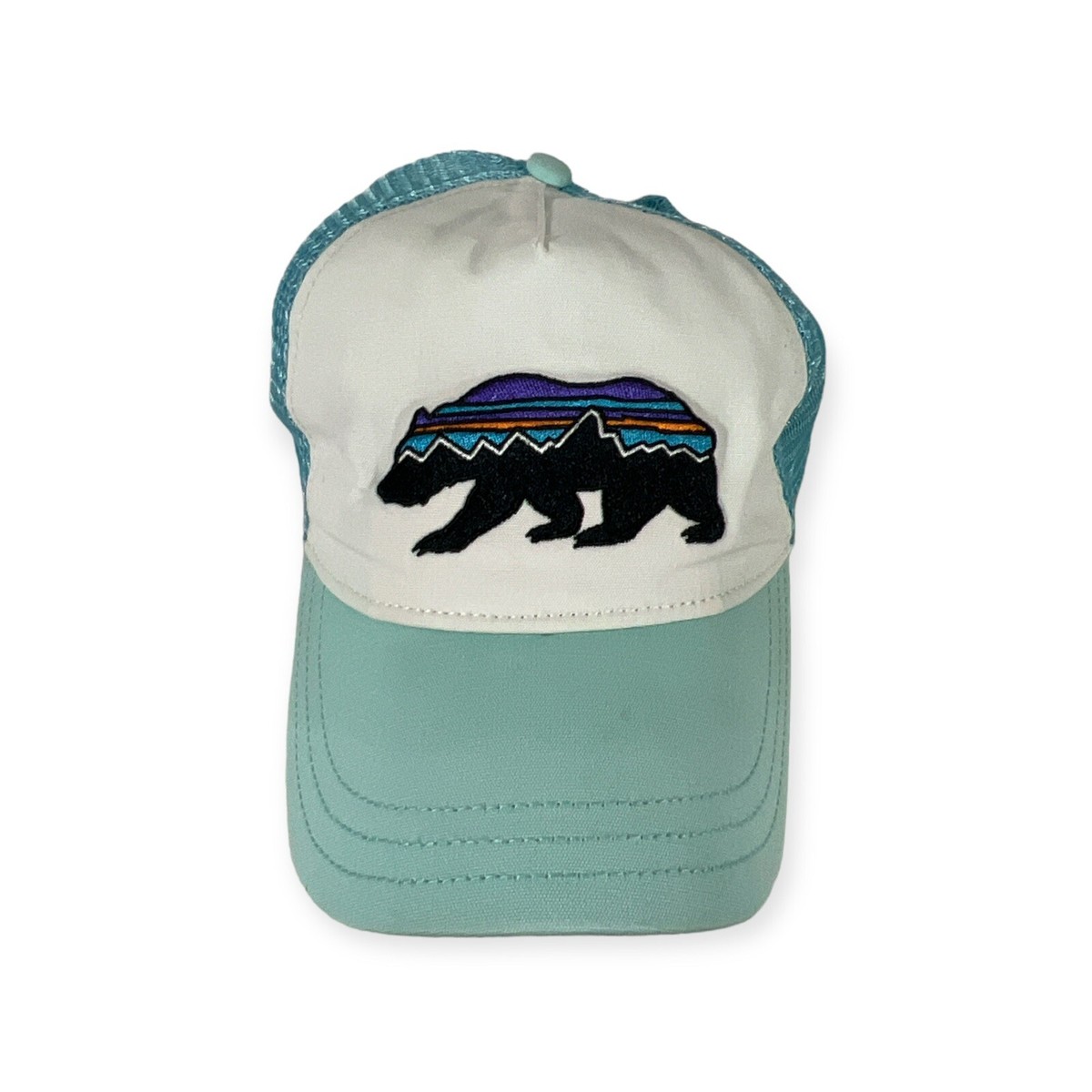 Patagonia Fitz Roy Bear Hat Cap Snap Back Green Unstructured OneSize  Adjustable