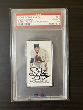 Joe Nathan 2008 Topps Allen & Ginter Mini Autograph PSA/DNA Gem 10 #281 Auto