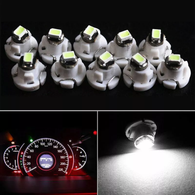 10pcs T4.2 Neo Wedge 1 SMD White LED Cluster Instrument Dash Climate Bulb Light - Image 4 of 4
