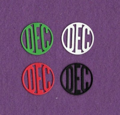CIRCLE WORDS DEC Christmas die cuts scrapbook cards