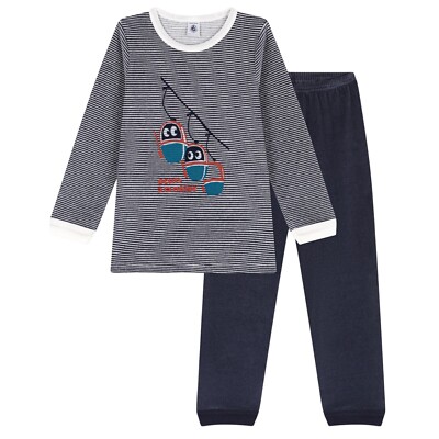 Petit Bateau Mädchen Nachthemd – Langärmlig, Aus Baumwolle, Für 4-Jährige, Gemustert, Bequem Für Guten Schlaf