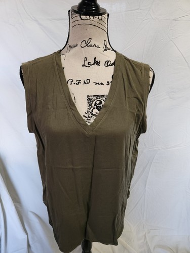 Cloth And Stone ärmelloses Tank mit V-Ausschnitt Größe L