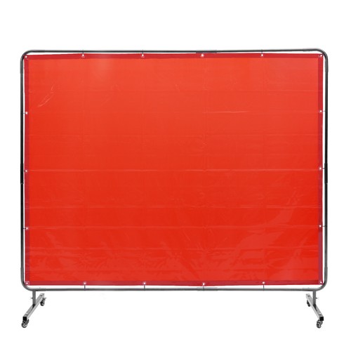 VEVOR Welding Screen with Frame 6' x 8' Welding Curtain Screen on 4 Wheels Red - Picture 9 of 12