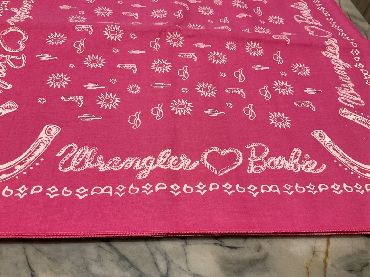 Barbie Pink & White Wrangler Bandana Horseshoe Boots Hat  display picture 2