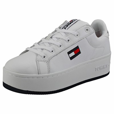 womens white platform trainers