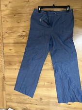 Women Escada Wool/linen Pants Sz tag reads 38 measures inseam 27  waist 30