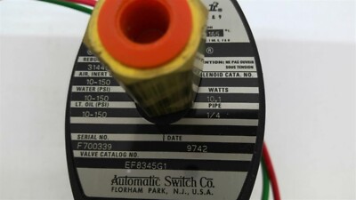Asco Red Hat EF8345G1 Solenoid Valve 150 PSI 10.1 Watts 1/4 | eBay