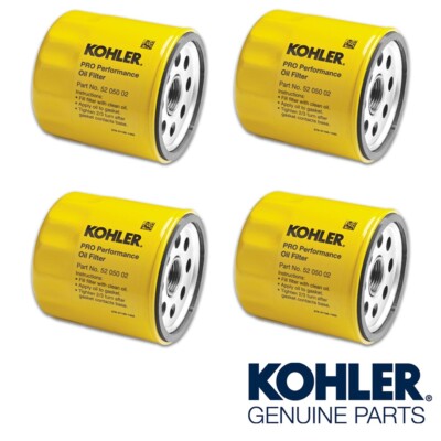 Genuine OEM Kohler 52 050 02-S Oil Filter Premium Extra Capacity - 4 PACK