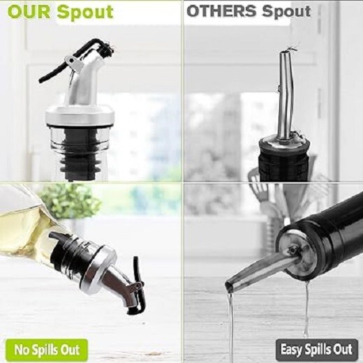 Olive Oil Dispenser, Vinegar and Olive Oil Bottle Dispenser 500 ml/17