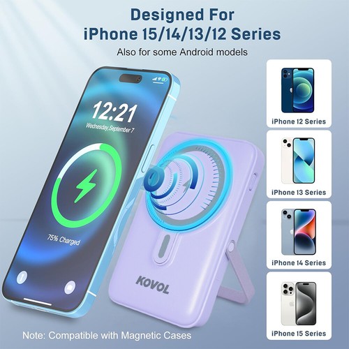 Magnetische Wireless Power Bank 22.5W 20000mAh PD USB-C für iPhone 15/14/13/12 - Zdjęcie 50 z 75