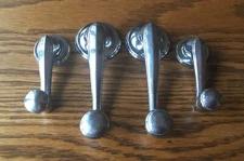 1932~1935 Buick WINDOW CRANK HANDLES w/ESCUTCHEONS vtg 1930s GM interior