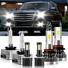 For Cadillac Escalade 2003-2006 LED HID Headlight Kit+Fog Light Bulb Combo 6000K