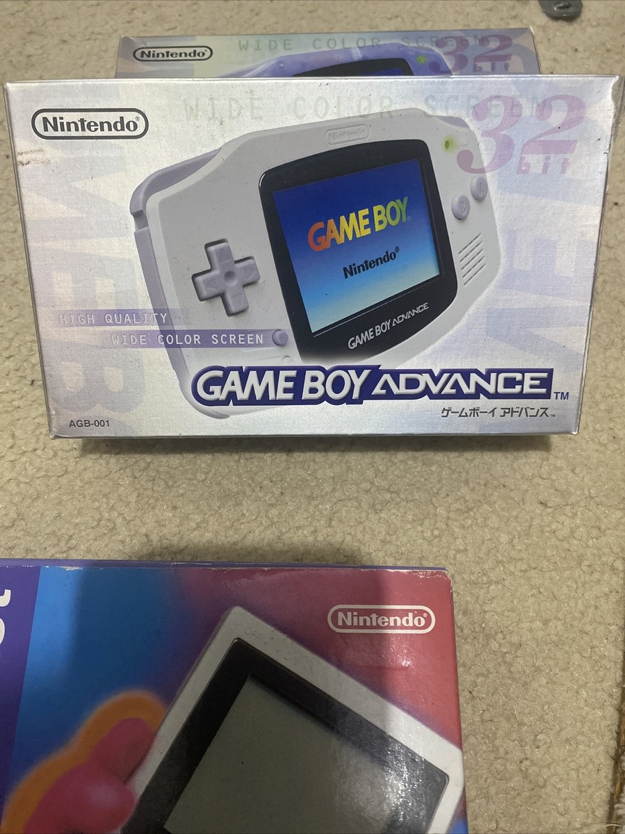 【箱付き】ゲームボーイアドバンス　バイオレット　紫　AGB-001 箱付】ゲームボーイアドバンス 本体バイオレット（AGB-001）動作確認済
