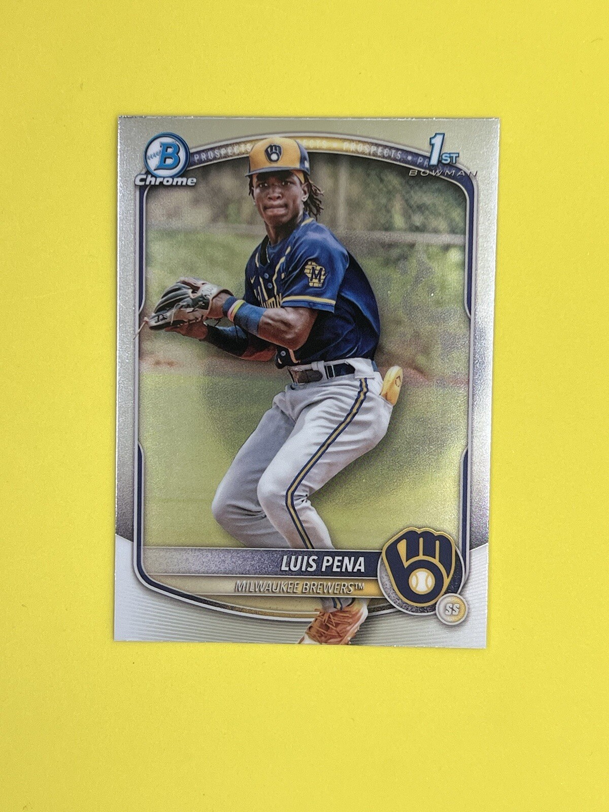 Luis Pena 2025 Bowman Chrome 1st #BCP-38 Milwaukee Brewers