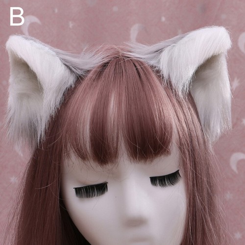 Katze Fuchs Ohren Stirnband Kostüm Fell Anime Neko Cosplay Party Halloween Haarband - Bild 3 von 36