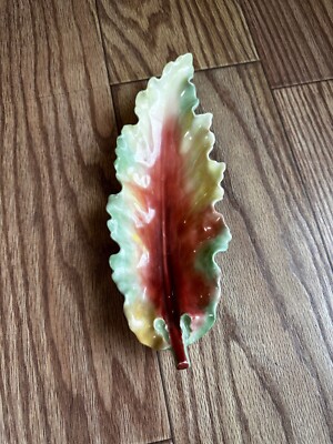 VINTAGE T&V LIMOGES FALL PATTERN LEAF CANDY PLATE