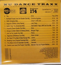 ERG dance traxx 174, cd, 2010, Christina Aguilera, Lady Gaga, Alexis Jordan