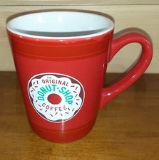 The Original Donut Shop Stoneware Mug Happy Holidays Red 10 oz.