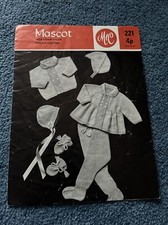 midgley & catton Mascot vintage knitting pattern baby’s pram set 221