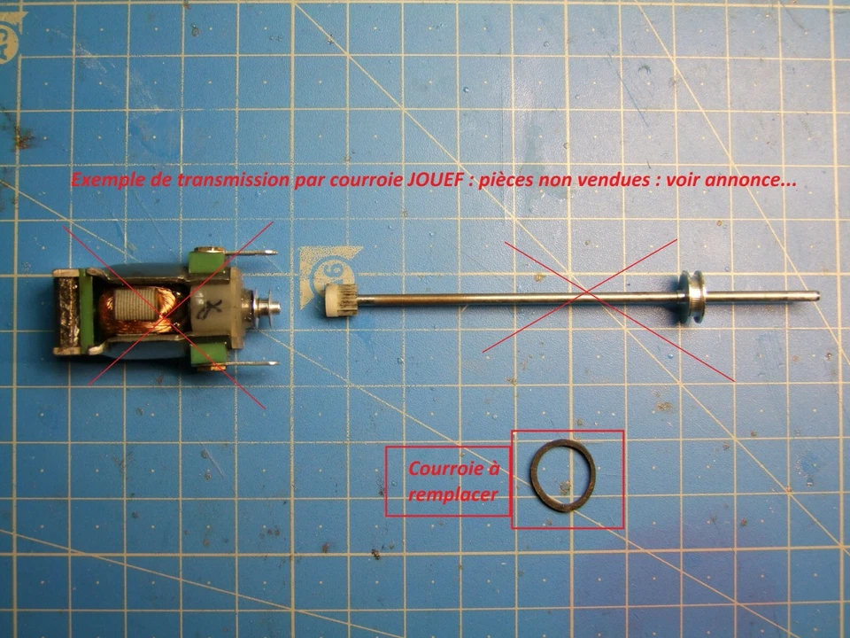 2x courroie locomotives JOUEF HO 140C-TA040-TA020-Y51130-150X-BB12000-67407... - Photo 2/2