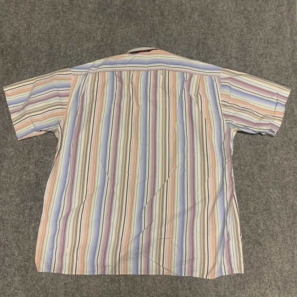 Viyella Striped Button Up Shirt  Mens XL Short Sleeve Multicolor Cotton - Изображение 2 из 4