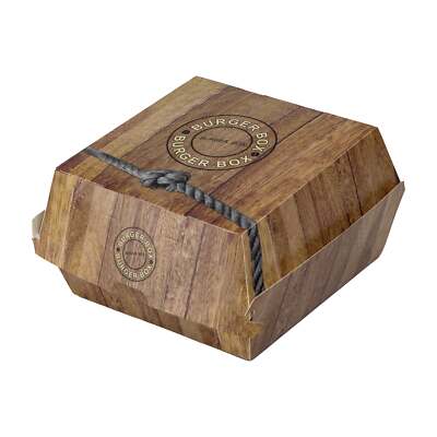 DayBays 500x Hamburgerbox M Größe Kraftpapier Food Snack Take Away Burger Box