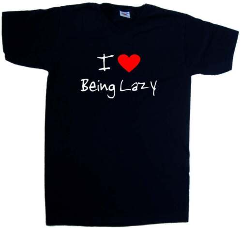 T-Shirt I Love Heart Being Lazy V-Ausschnitt - Bild 1 von 1